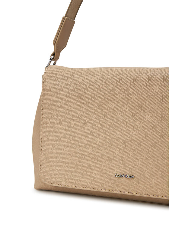 Calvin Klein Kabelka Calvin Klein Ck Must Satchel_Mono K60K613181 Béžová