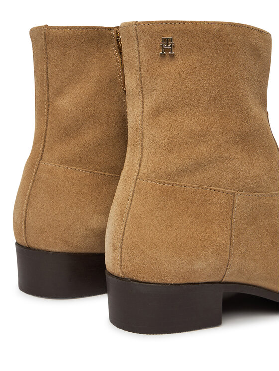 Tommy Hilfiger Bokacsizma Tommy Hilfiger Suede Ankle Boot W Zip FW0FW09922 Bézs