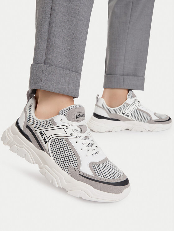 Just Cavalli Sneakersy Just Cavalli 80QA3SH5 ZSE66 Szary