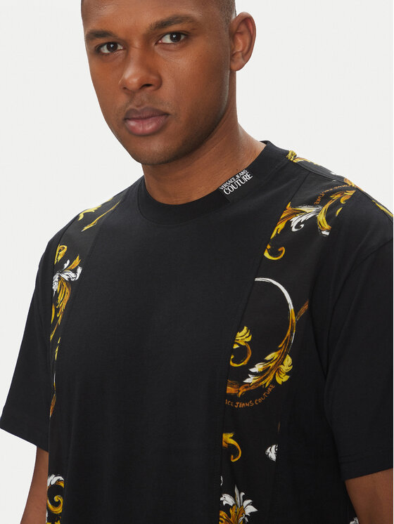 Versace Jeans Couture Versace Jeans Couture Футболка 78GAH615 Чорний Regular Fit
