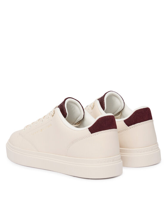 Tommy Hilfiger Сникърси Tommy Hilfiger Th Feminine Cupsole Monogram FW0FW09606 Кремав