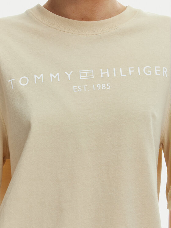Tommy Hilfiger Tommy Hilfiger Camiseta WW0WW47811 Beis Relaxed Fit