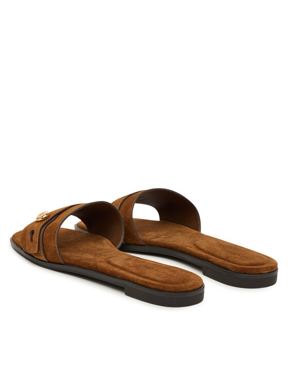 Tory Burch Шльопанці Tory Burch Romy 183306 Коричневий
