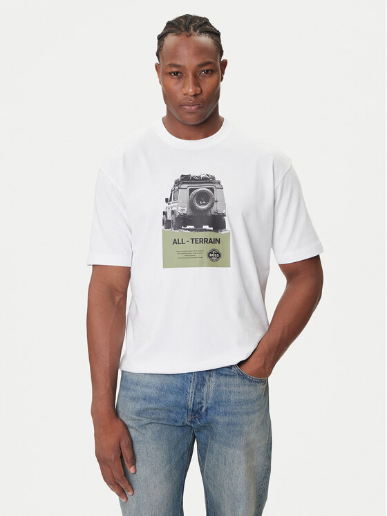 BOSS BOSS Camiseta Te_Wagon 50546958 Blanco Relaxed Fit