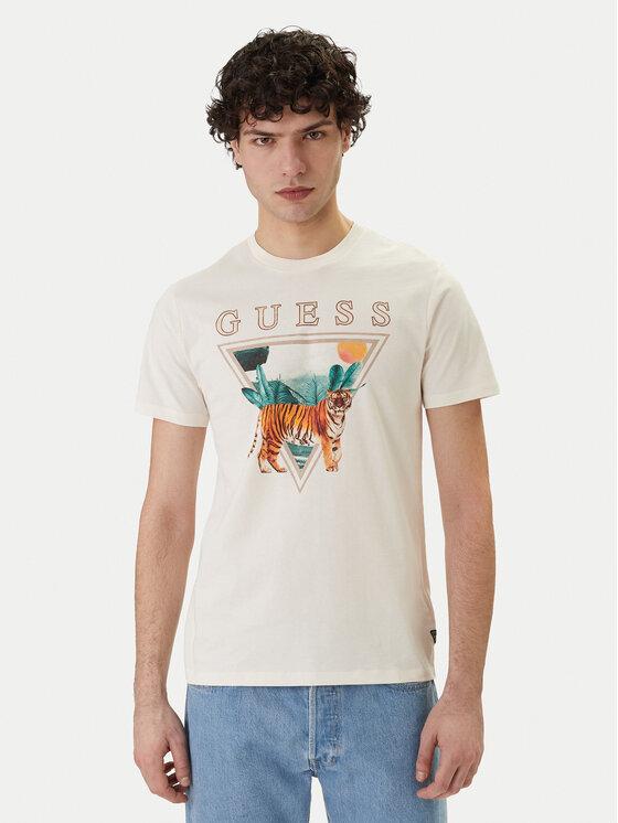 Guess Guess Camiseta M6GI33 K3310 Écru Regular Fit