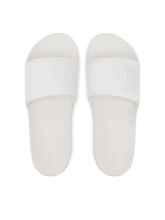 Calvin Klein Jeans Nazouváky Calvin Klein Jeans Slide Hf Mono Cv YM0YM01282 Bílá