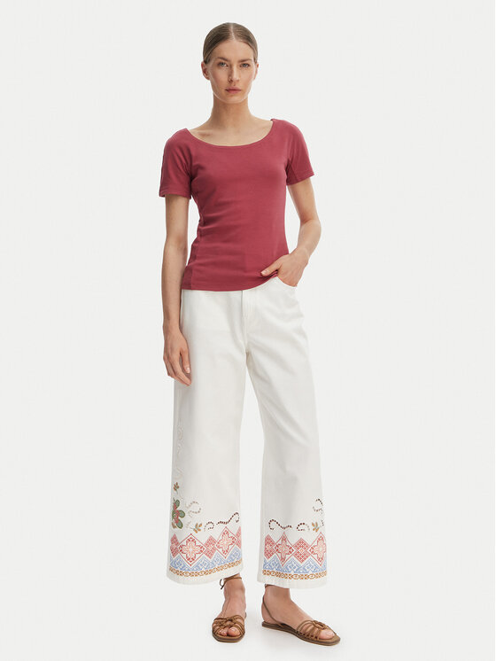 Weekend Max Mara Weekend Max Mara Camiseta Multig 2615941122 Rojo Regular Fit