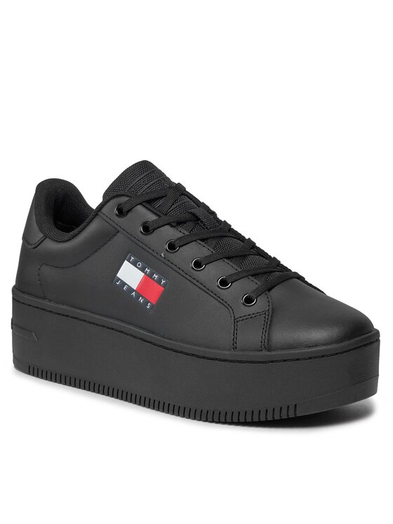Tommy Jeans Tenisice Tommy Jeans Tjw Flatform Ess EN0EN02518 Crna