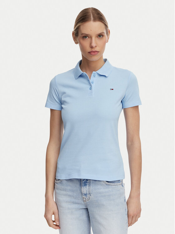 Tommy Jeans Tommy Jeans Polo Essential DW0DW20160 Azul claro Slim Fit