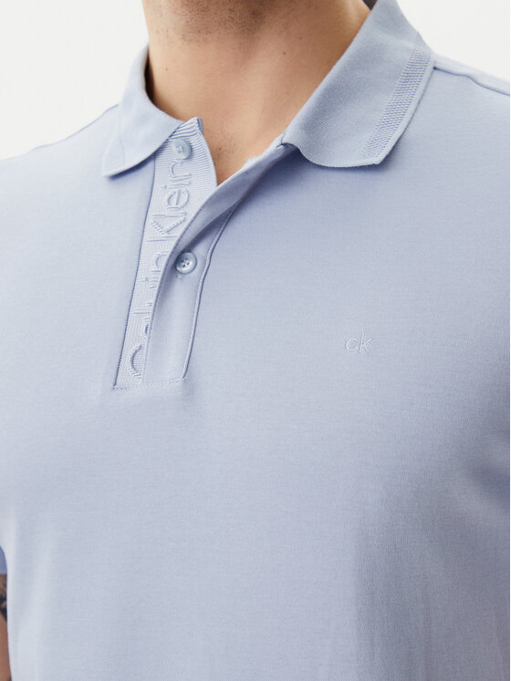 Calvin Klein Calvin Klein Polo marškinėliai K10K114135 Žydra Regular Fit