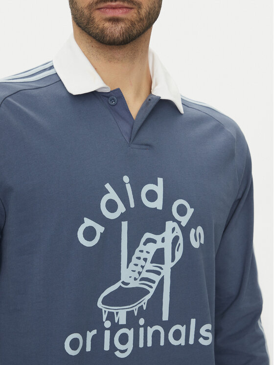 adidas adidas Поло Rugby JD1090 Голубий Regular Fit
