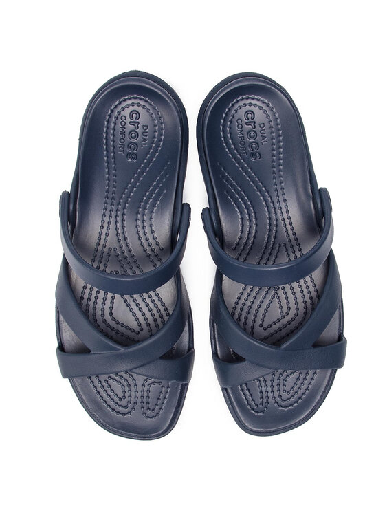Crocs Sandály Crocs Meleen Crossband Sandal W 205472 Tmavomodrá