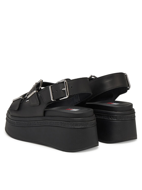 Tommy Jeans Basutės Tommy Jeans Tjw Wedge Sandal EN0EN02774 Juoda