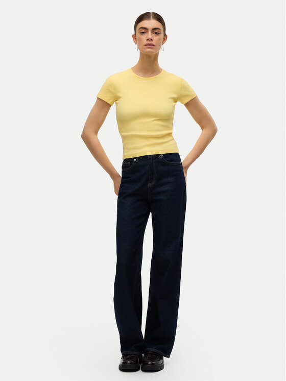 Vero Moda Vero Moda Camiseta Chloe 10306894 Amarillo claro Tight Fit