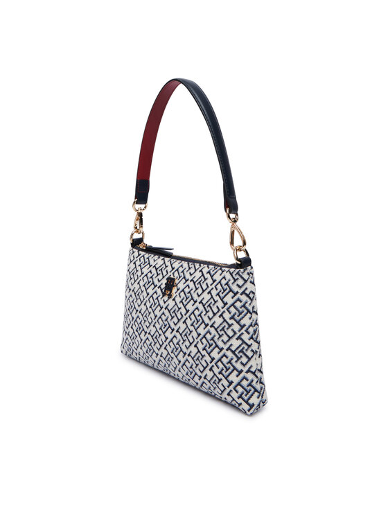 Tommy Hilfiger Rankinė Tommy Hilfiger Th Jacquard Mini Shoulder Bag AW0AW19006 Mėlyna