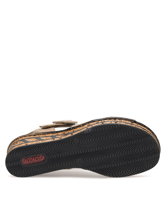 Rieker Sandały Rieker 68163-62 Beżowy
