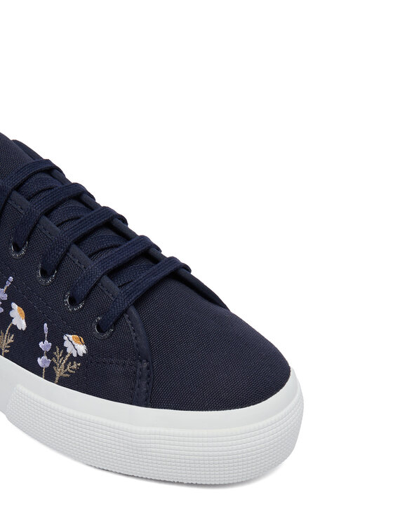 Superga Кросівки Superga 3740 Platform Flower Embroidery Leggera S5138TW Cиній
