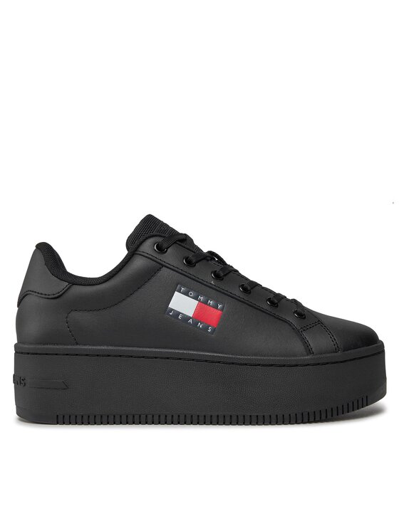 Tommy Jeans Tenisice Tommy Jeans Tjw Flatform Ess EN0EN02518 Crna