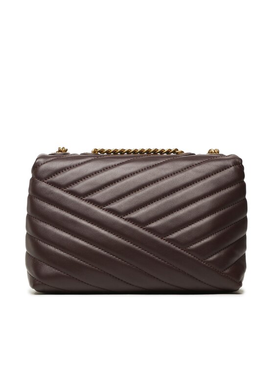 Tory Burch Borsetta Tory Burch Kira Chevron Small Convertible Shoulder Bag 90452 Bordeaux