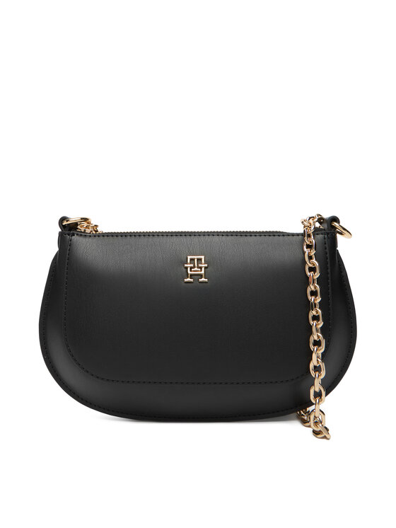 Tommy Hilfiger Ročna torba Tommy Hilfiger Th Glam Mini Chain Crossover AW0AW18142 Črna