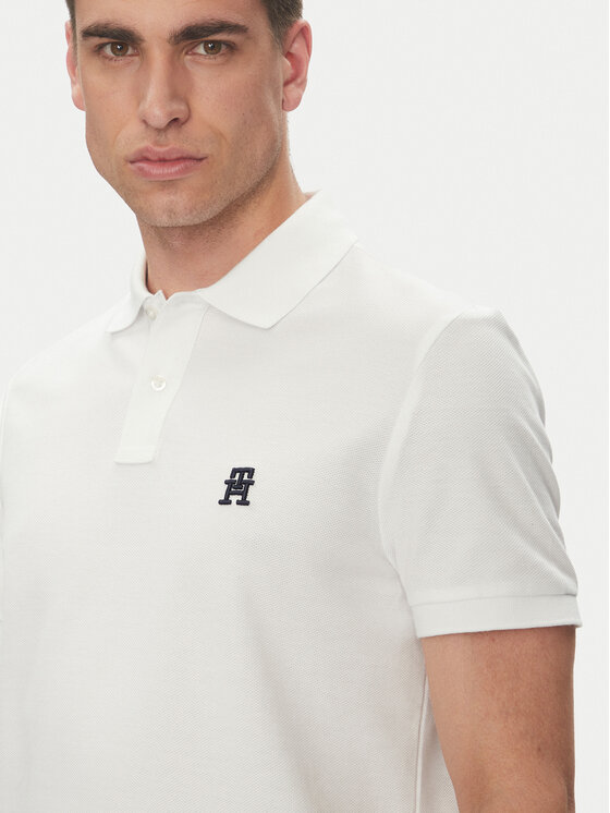 Tommy Hilfiger Tommy Hilfiger Polo MW0MW33167 Blanco Regular Fit