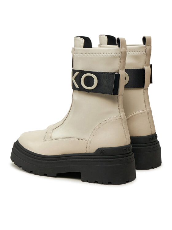 PINKO Polokozačky PINKO Mia 13 SD0219 P061 Écru