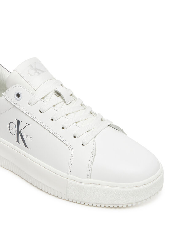Calvin Klein Jeans Superge Calvin Klein Jeans Chunky Cupsole Lth Silver YW0YW01876 Bela