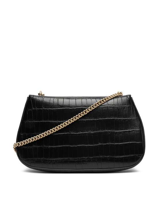 Calvin Klein Torebka Calvin Klein Ck Croc Conv Chain Medium Bag LV04F3284G Czarny