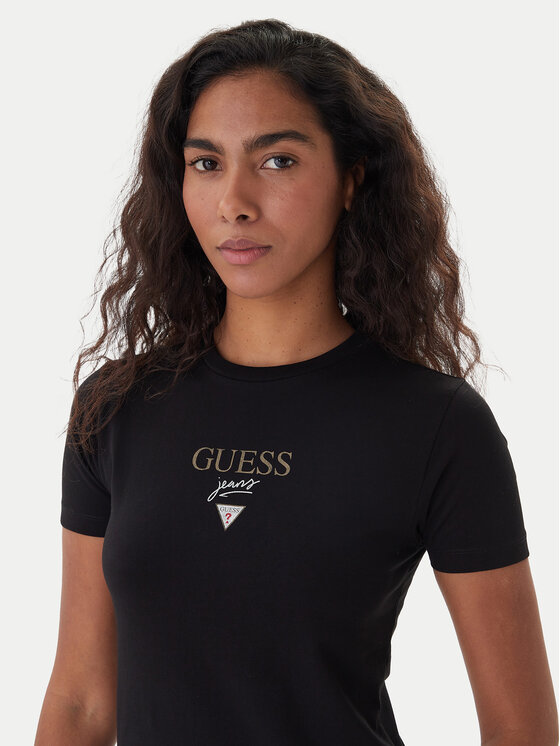 Guess Jeans Guess Jeans Футболка 180328 Чорний Classic Fit