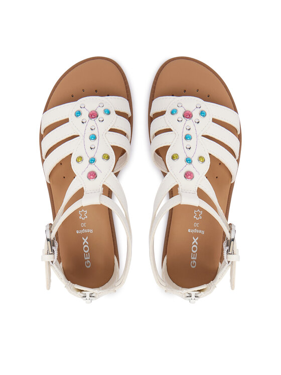 Geox Sandały Geox Jr Sandal Karly J6535D 000BC C0653 S Biały