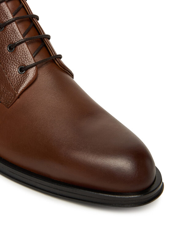 Tommy Hilfiger Botines planos Tommy Hilfiger Corporate Hilfiger Lth Boot FM0FM05697 Marrón