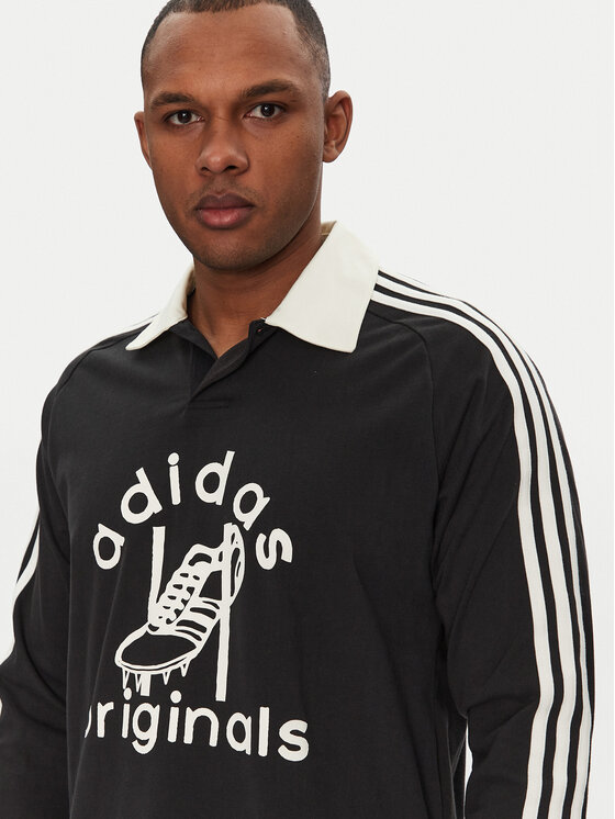 adidas adidas Поло Rugby JD1091 Чорний Regular Fit