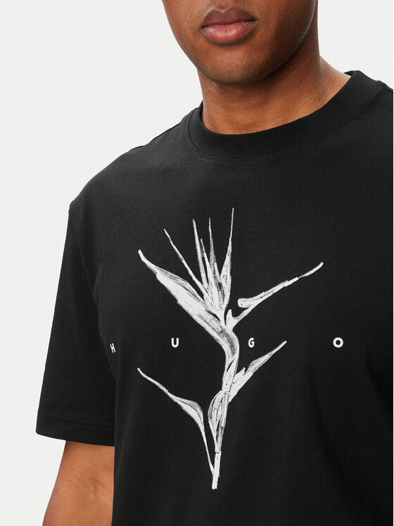 HUGO HUGO Camiseta Darise 50563436 Negro Relaxed Fit
