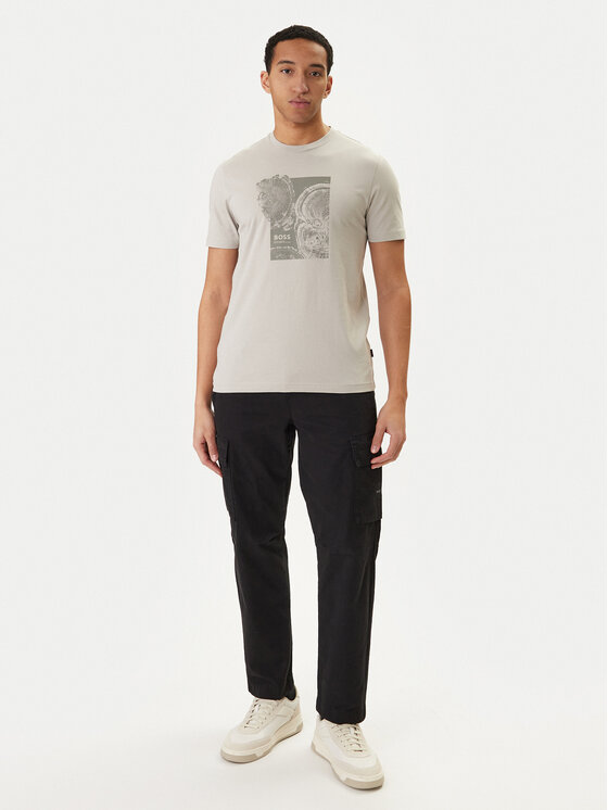 BOSS BOSS Camiseta Imprint 50556007 Beis Regular Fit