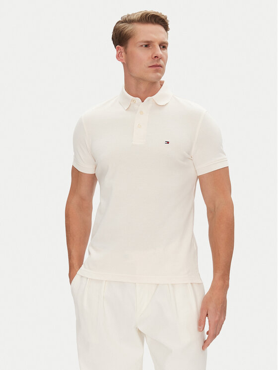 Tommy Hilfiger Tommy Hilfiger Polo majica 1985 MW0MW17771 Bež Slim Fit