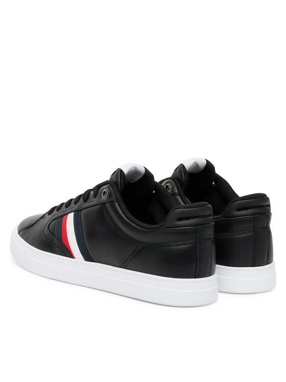 Tommy Hilfiger Sneakersy Tommy Hilfiger Icon Court Stripes FM0FM05628 Čierna
