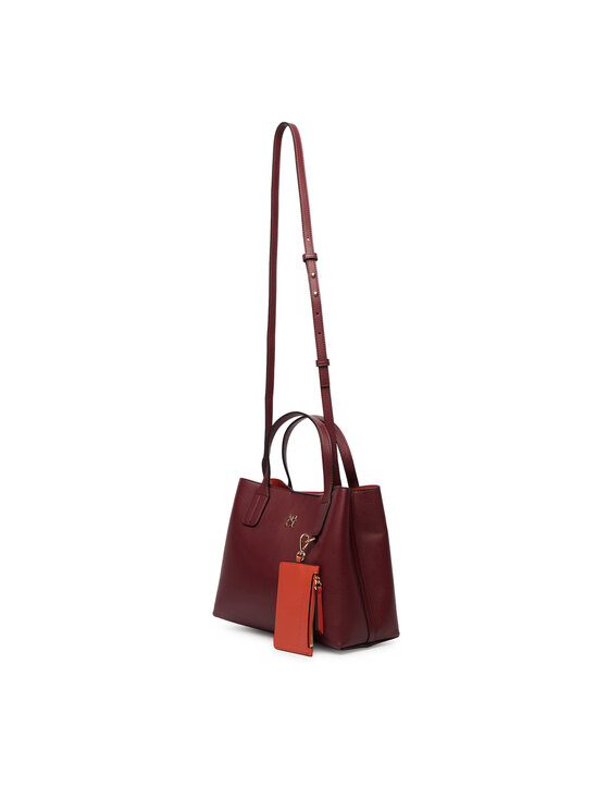 Tommy Hilfiger Τσάντα Tommy Hilfiger Th Icon Mini Satchel AW0AW18722 Μπορντό