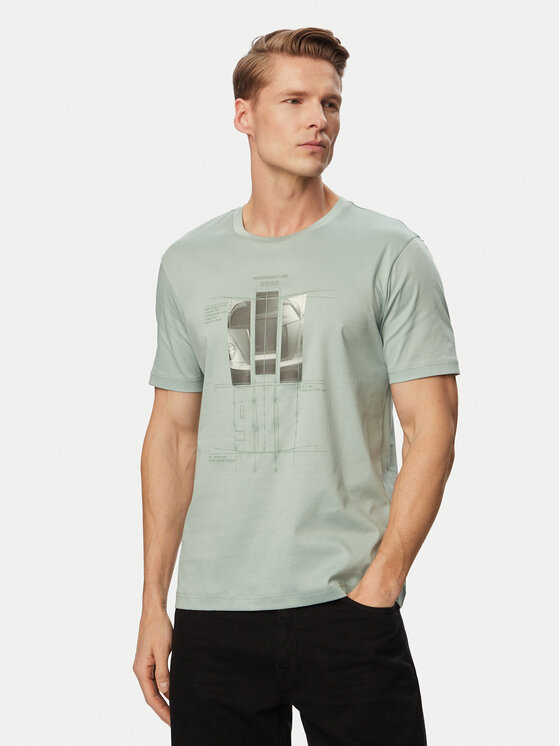 BOSS BOSS Camiseta PS Spirit70 Grx 50559811 Verde Regular Fit