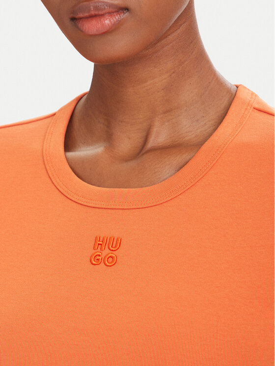 HUGO HUGO Camiseta Delanor 50512000 Naranja Slim Fit