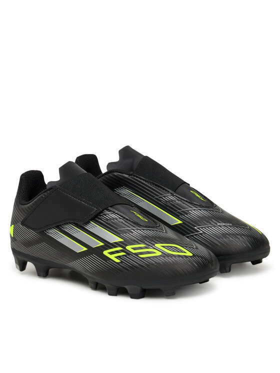 adidas Futbalové topánky adidas F50 Club Hook-and-Loop Firm/Multi-Ground Boots Kids JI0037 Čierna