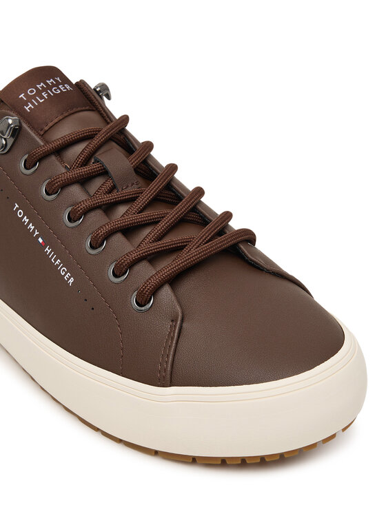 Tommy Hilfiger Sneakersy Tommy Hilfiger Harlem Lth Vulc Cleat Winter FM0FM05950 Brązowy