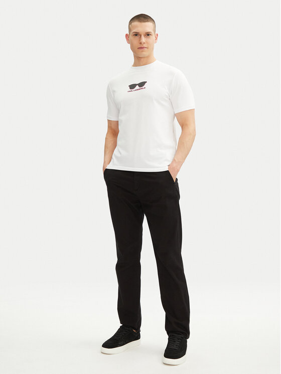 KARL LAGERFELD KARL LAGERFELD Majica 755400 552235 Bela Regular Fit
