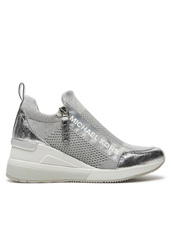 MICHAEL Michael Kors Sneakersy MICHAEL Michael Kors Willis Wedge Trainer 43R5WIFS3D Srebrny