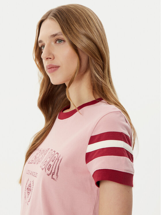 Guess Guess Футболка V5RI00 KA260 Рожевий Regular Fit