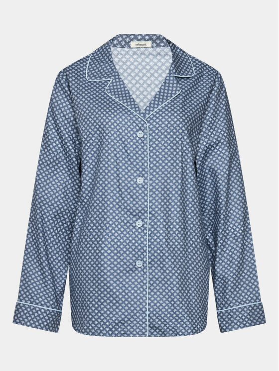 Selmark Selmark Pijama Corbatera P7376 Azul Regular Fit