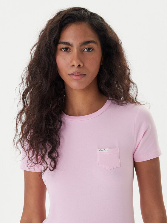 Guess Jeans Guess Jeans Camiseta W5RI52 J1314 Rosa Regular Fit