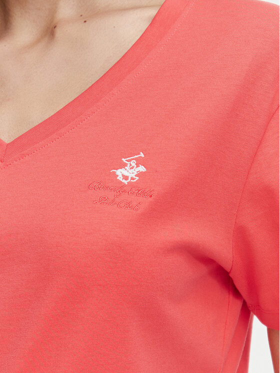 Beverly Hills Polo Club Beverly Hills Polo Club Camiseta P-SS26W-TS516518 Coral Regular Fit