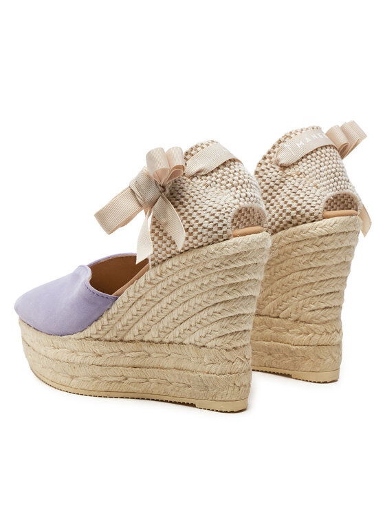 Manebi Espadrile Manebi Hamptons Heart-Shaped Wedge Espadrilles W 1.3 WH Vijolična