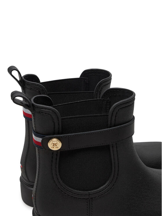 Tommy Hilfiger Kalosze Tommy Hilfiger Th Stud Rubberised Rainboot FW0FW08168 Czarny
