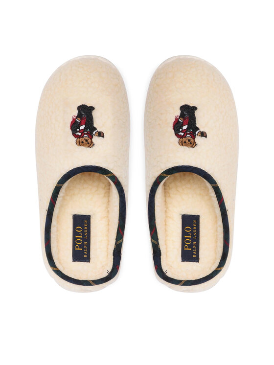 Polo Ralph Lauren Papuče Polo Ralph Lauren Charlotte Scuff Bear RF103285 Béžová